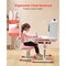 Pink Kids Study Desk and Chair Set Adjustable Height with Ergonomic Design and Storage Space
